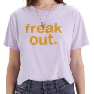 MOTHER Lilac and Yellow Graphic Tee